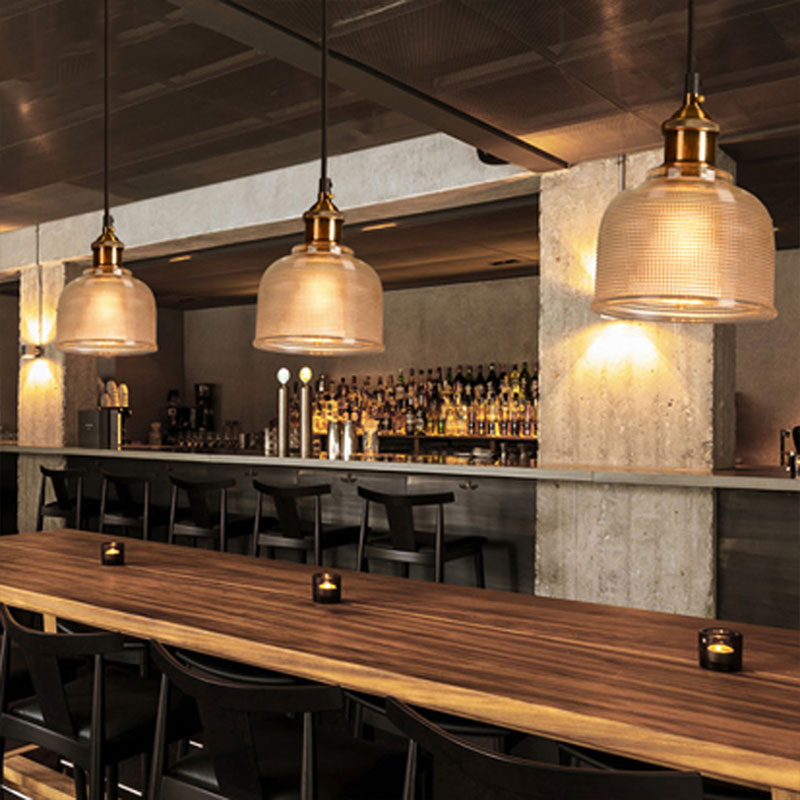 Colored Glass Pendant Light with Metal Details | Adjustable Cable Up to 47 Inches | Retro Style in 4 Colors