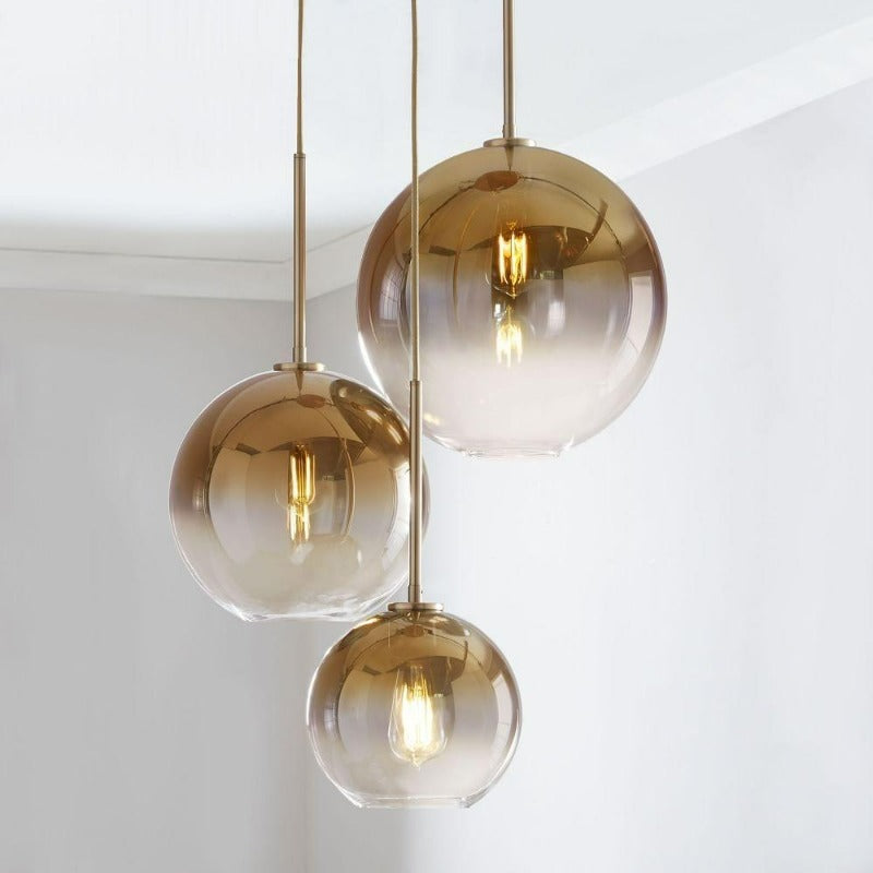 Glass Globe Pendant Light | Spherical Modern Design | Even Illumination for Living Rooms and Kitchens