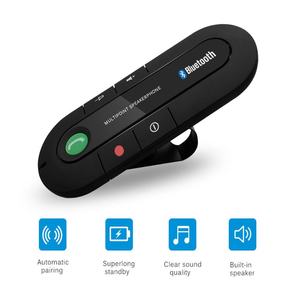 Bluetooth Speaker for the Car Visor | Hands Free Calling with Built In Microphone | Magnetic Clip and Voice Prompts