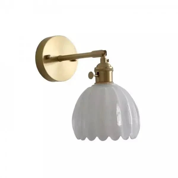 Tulip Glass Wall Sconce | Decorative Tulip-Shaped Shade | Wall-Mounted for Living Rooms and Bedrooms