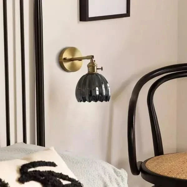 Tulip Glass Wall Sconce | Decorative Tulip-Shaped Shade | Wall-Mounted for Living Rooms and Bedrooms