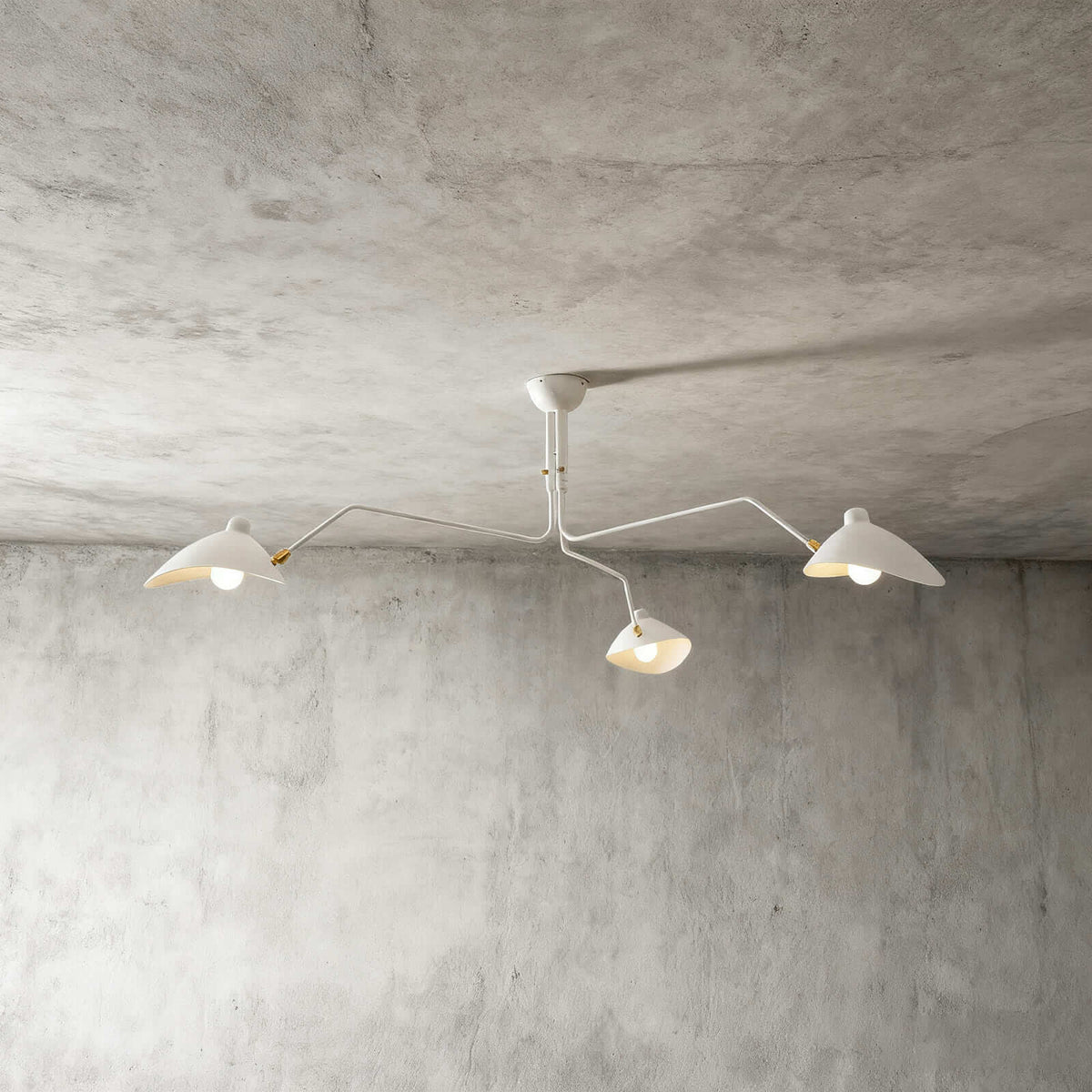 Multi-Arm Ceiling Light with Directional Reflectors | 3-Arm or 6-Arm Configurations | Spans Up to 86.6 Inches