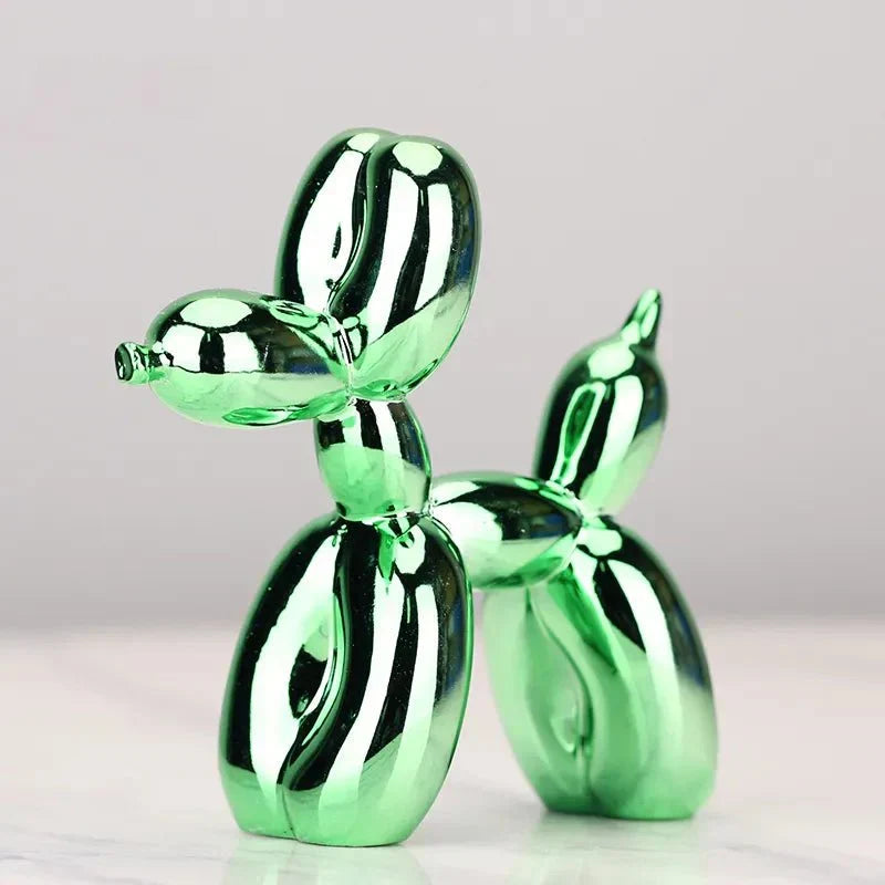Balloon Dog Sculpture in Glossy Resin | Shelf Decorations for the Living Room, Office or Hallway | Ten Colors, Four Sizes