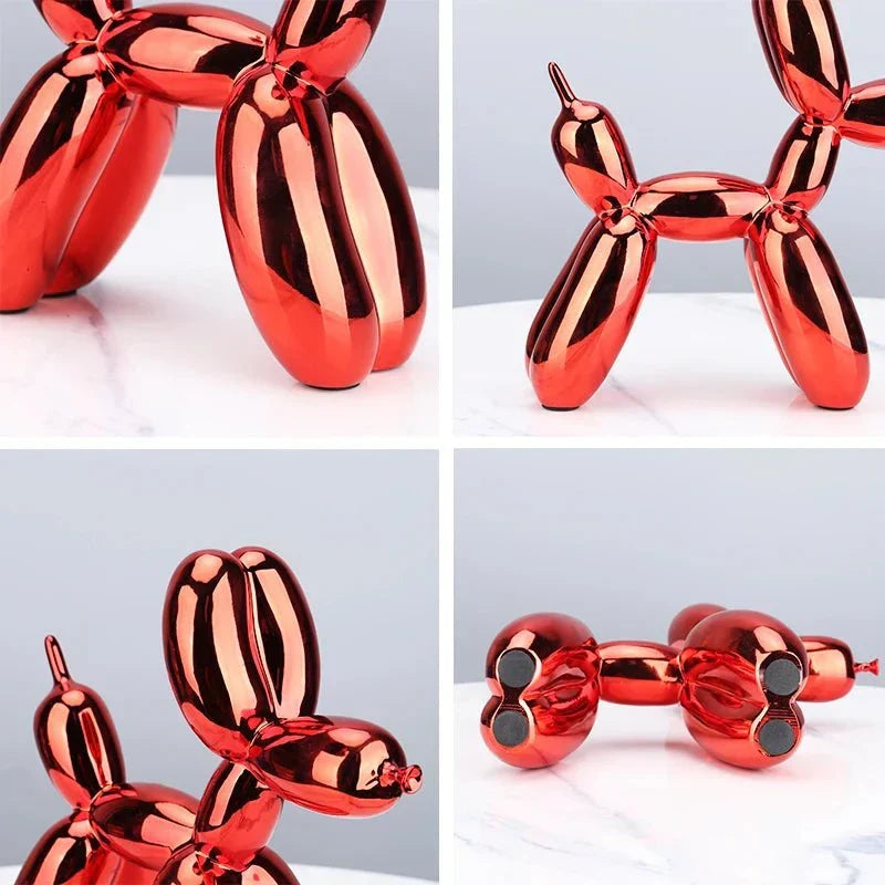 Balloon Dog Sculpture in Glossy Resin | Shelf Decorations for the Living Room, Office or Hallway | Ten Colors, Four Sizes