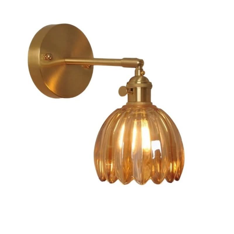 Tulip Glass Wall Sconce | Decorative Tulip-Shaped Shade | Wall-Mounted for Living Rooms and Bedrooms