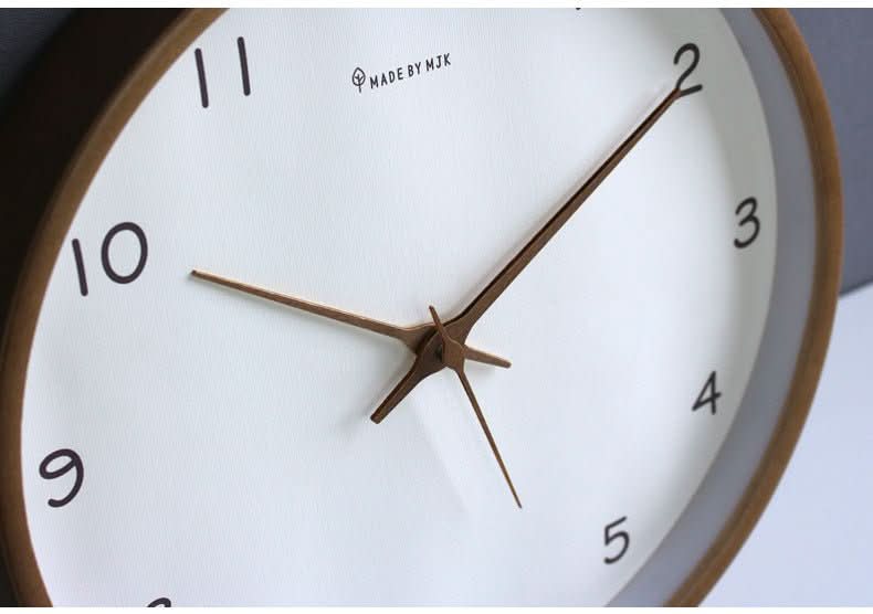 Silent Solid Wood Analog Wall Clock | Reduced-Ticking Movement | Ideal for Bedrooms, Offices, and Study Areas
