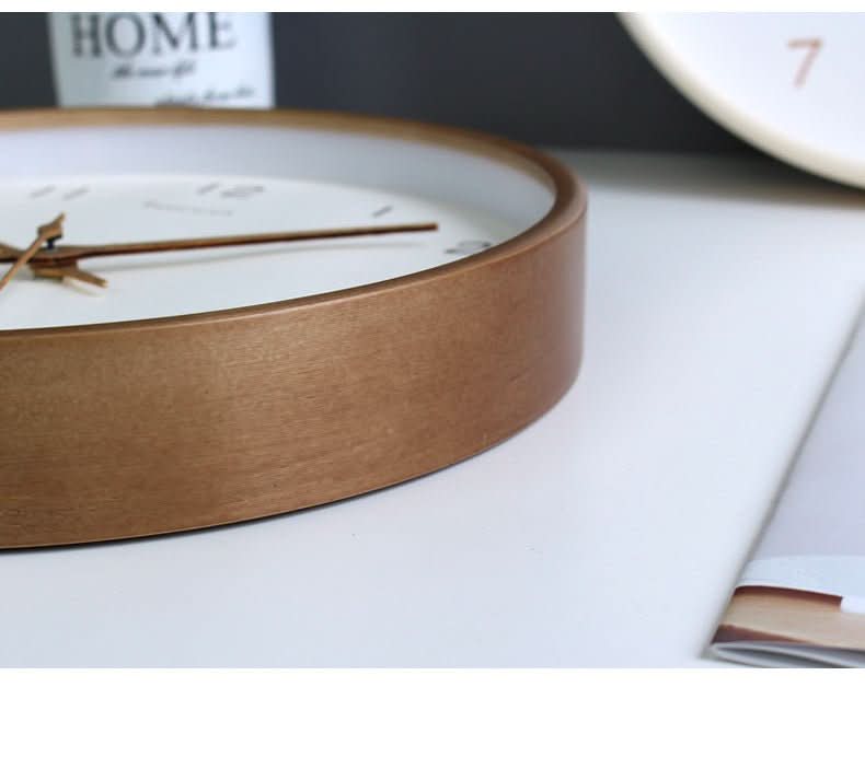 Silent Solid Wood Analog Wall Clock | Reduced-Ticking Movement | Ideal for Bedrooms, Offices, and Study Areas