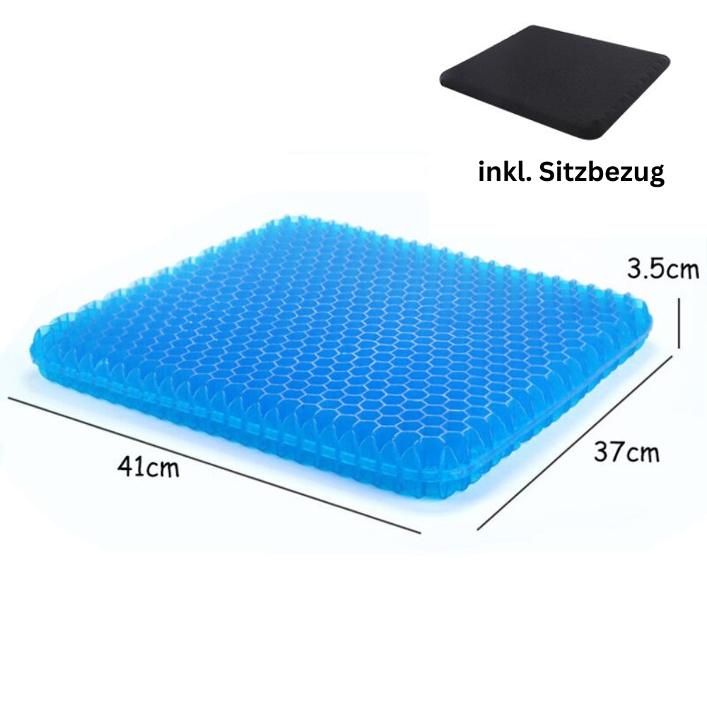 Honeycomb Gel Seat Cushion for Desk Chairs and Car Rides | Open Grid That Keeps Its Shape | 40 x 35 cm