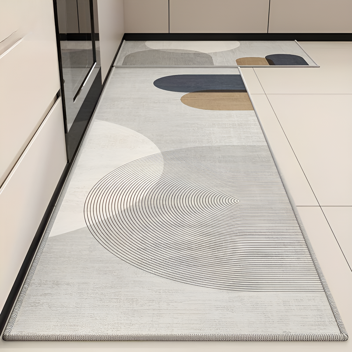 Cushioned Kitchen Rug with Non-Slip Backing | Absorbs Spills and Machine Washable at 86 F | 3 Sizes