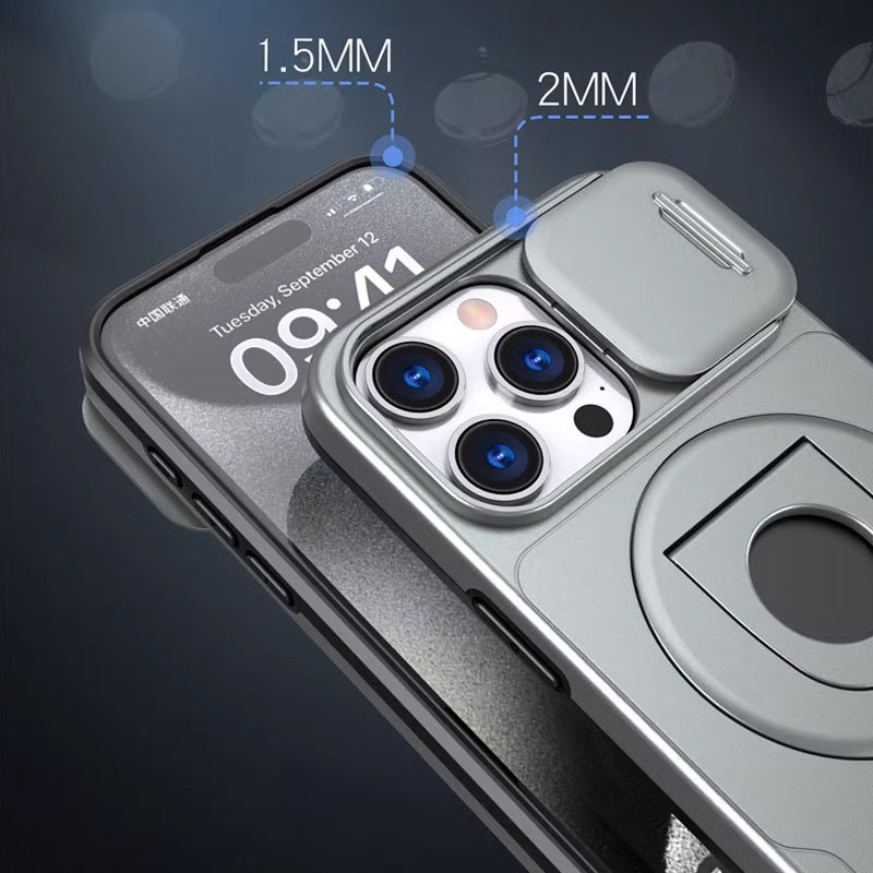 Magnetic Phone Case with a 360 Degree Ring Holder | Sliding Camera Cover | Shell Tested Over 6,000 Drops
