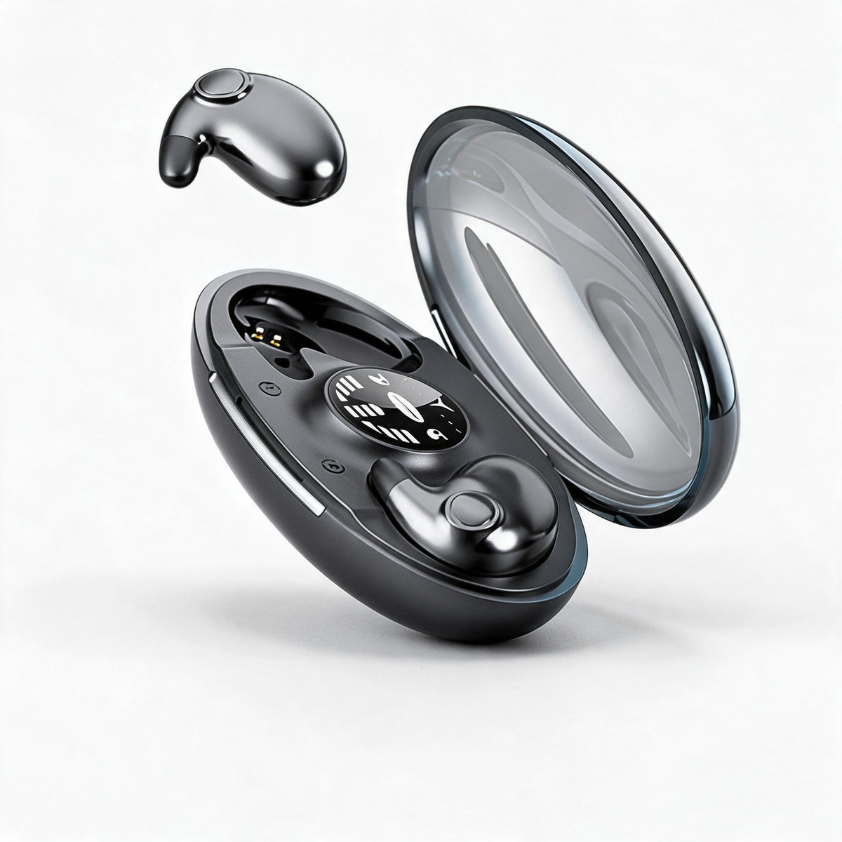 Ultra Flat Wireless Earbuds for Sleeping | Bluetooth In Ear Headphones with Mic | 24 Hour Charging Case