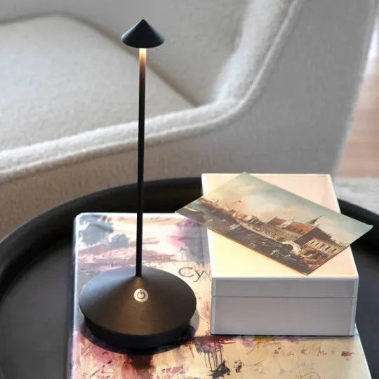 Cordless LED Table Lamp with Dimmable Brightness | USB Rechargeable Battery | For Indoor and Covered Outdoor Use