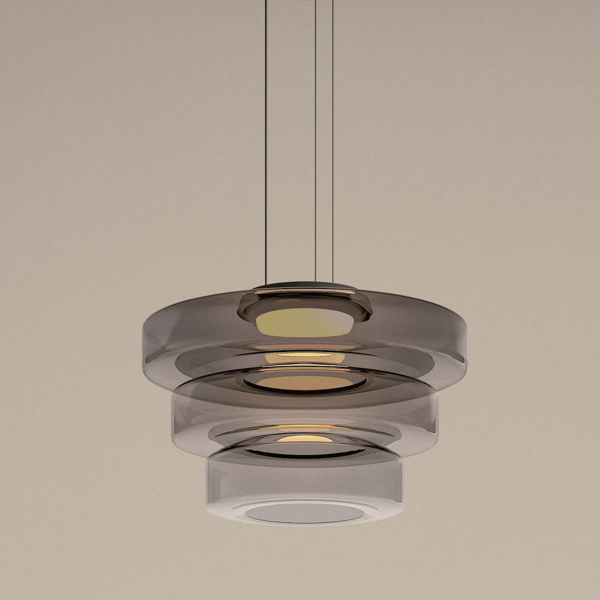 Bauhaus Glass Pendant Light | Smooth Geometric Shade | Ceiling-Suspended Lighting for Kitchens and Living Areas