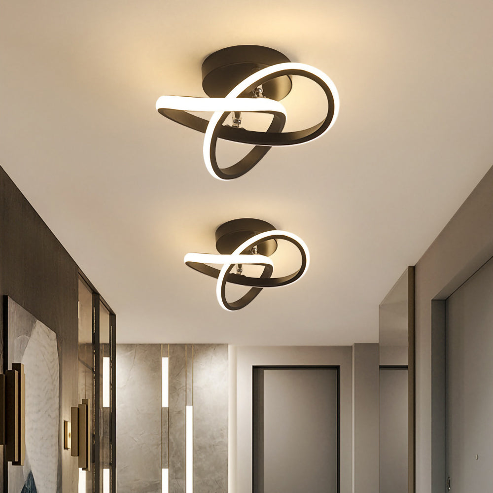 White LED Ceiling Light | Circular Flush Mount Design | Even Illumination for Hallways and Living Rooms