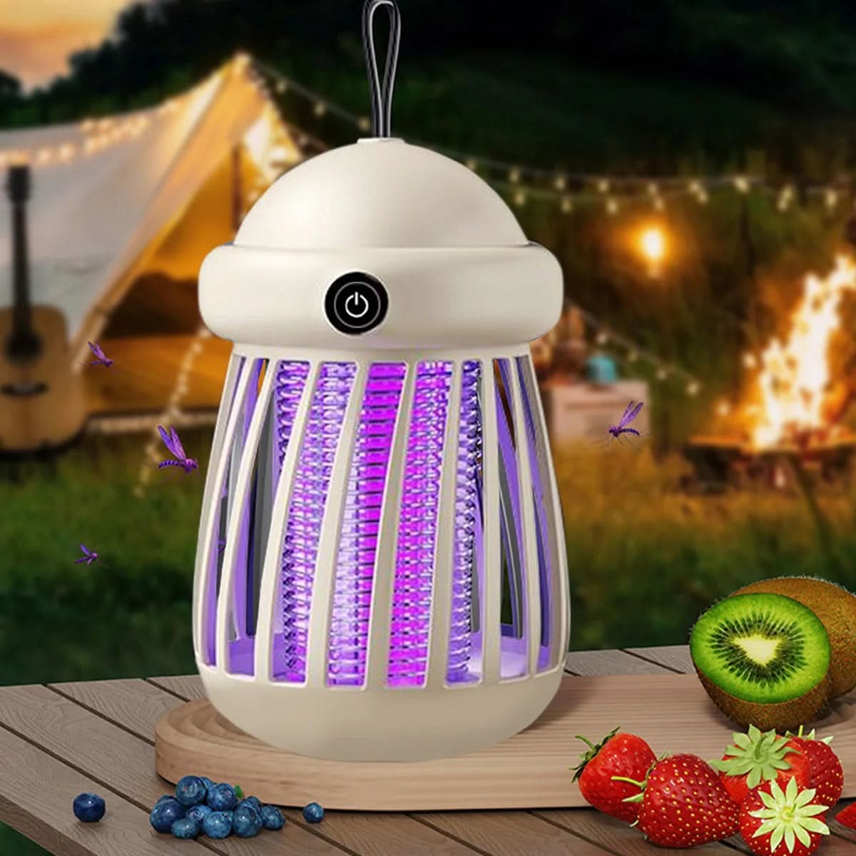 UV Mosquito Killer with 3000V Electric Grid | Rechargeable, Chemical-Free | Quiet Indoor &amp; Outdoor Protection