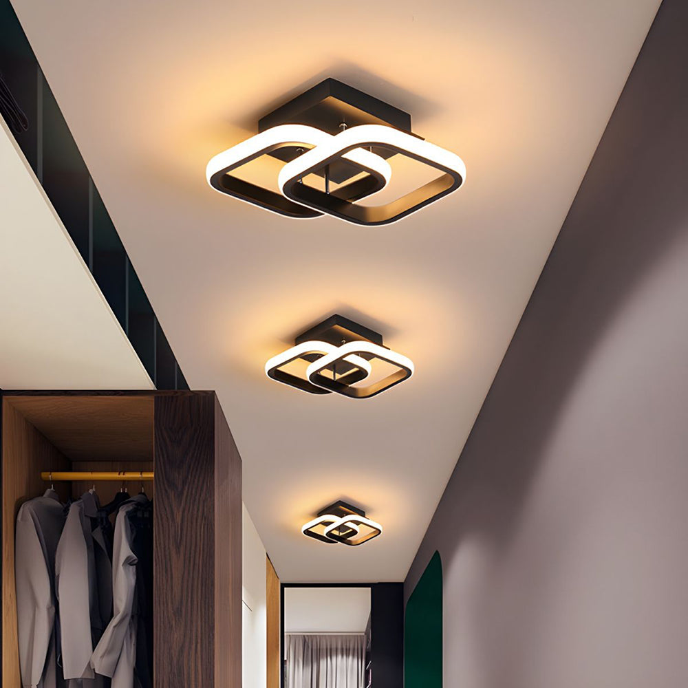 White LED Ceiling Light | Circular Flush Mount Design | Even Illumination for Hallways and Living Rooms