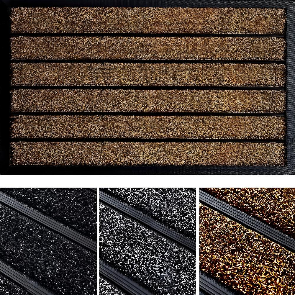 Striped Door Mat with Non-Slip Backing | Stable for High-Traffic Entryways | Durable for Daily Use