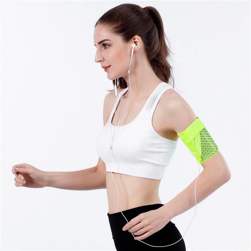 Running Armband Phone Pouch for Keys and Cards | Stretch Sleeve with a Side Opening | Wear on the Arm or Wrist in S to L