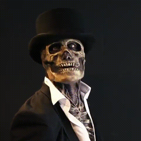 Halloween Skeleton Horror Mask in Soft Latex | Realistic Full Head Skull Costume Face Cover with Hat Option