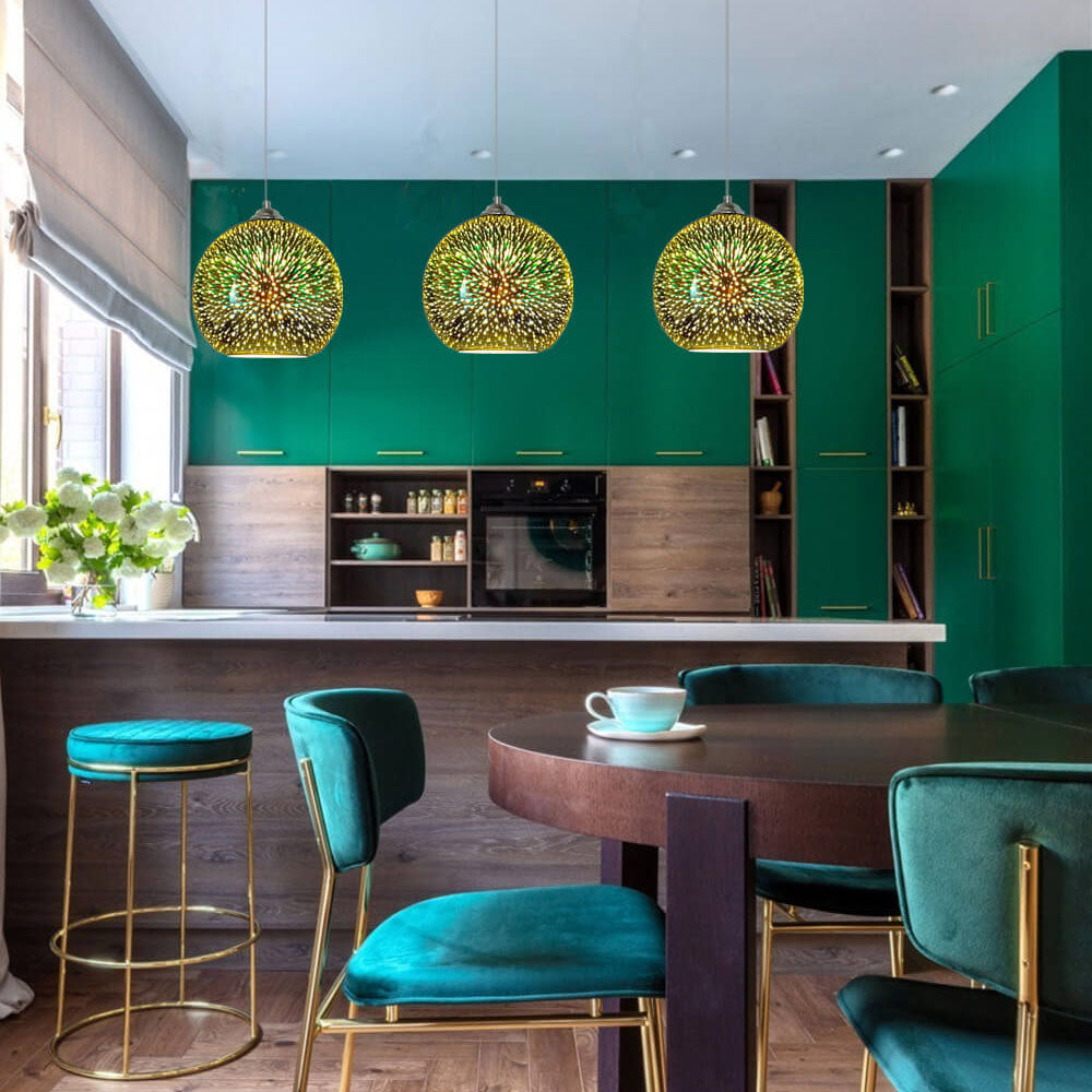 3D Firework Pendant Light | Layered Colorful Design | A Bold Ceiling Statement for Living Rooms and Dining Areas