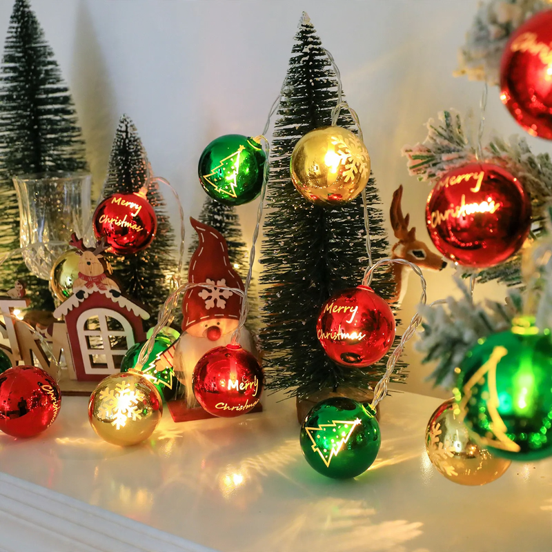 LED Christmas String Lights with Remote and Holiday Shapes