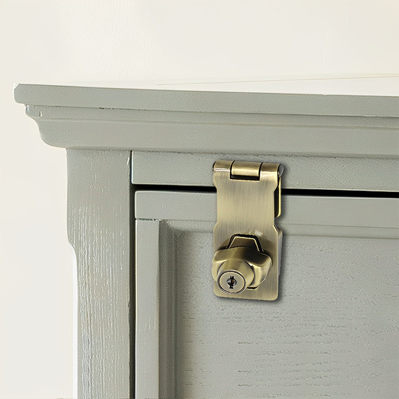 Door Lock Latch with Key for Cabinets, Lockers and Tool Boxes | Zinc Alloy, Quarter Turn | Sticks On or Screws Down