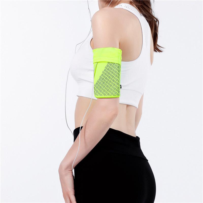 Running Armband Phone Pouch for Keys and Cards | Stretch Sleeve with a Side Opening | Wear on the Arm or Wrist in S to L