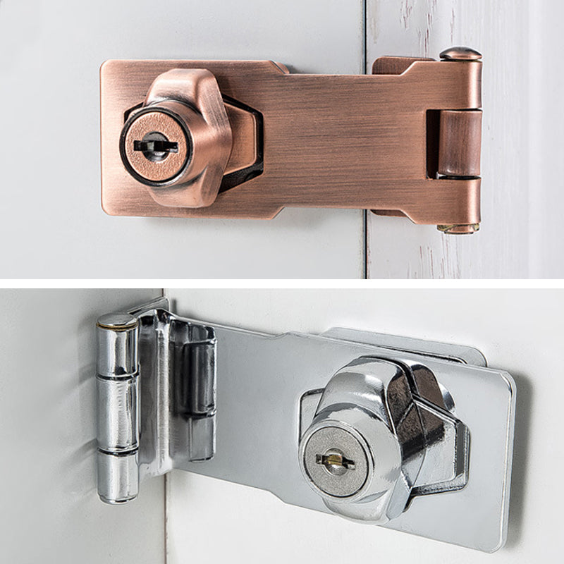 Door Lock Latch with Key for Cabinets, Lockers and Tool Boxes | Zinc Alloy, Quarter Turn | Sticks On or Screws Down