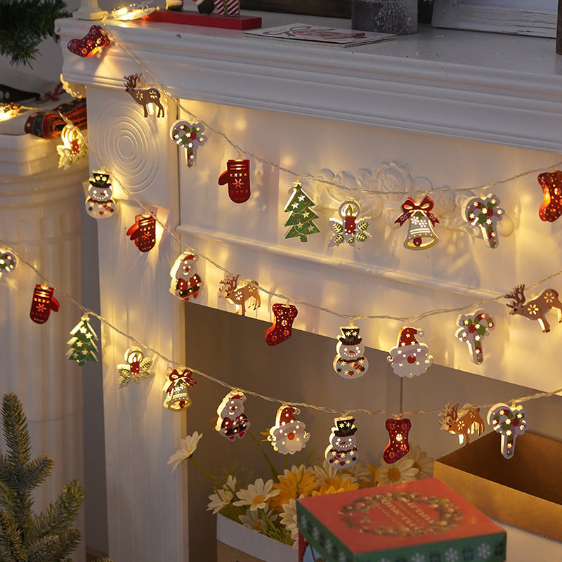 Christmas String Lights with LED Holiday Motif Shapes