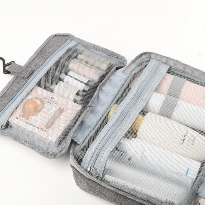 Cosmetic Organizer for Travel with Four Compartments | Padded, Water Resistant Shell | Packs Into a Suitcase or Backpack