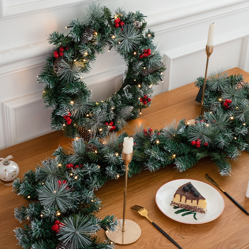 Pre Lit Artificial Christmas Wreath with Warm LED Lights