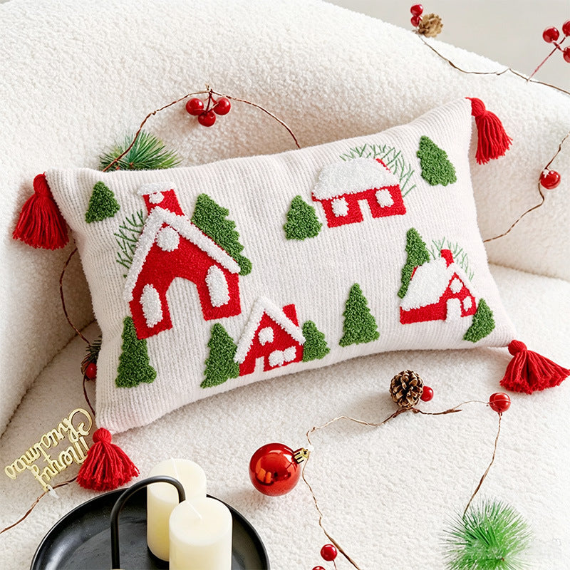Christmas Throw Pillow Covers for Couch with Festive Designs