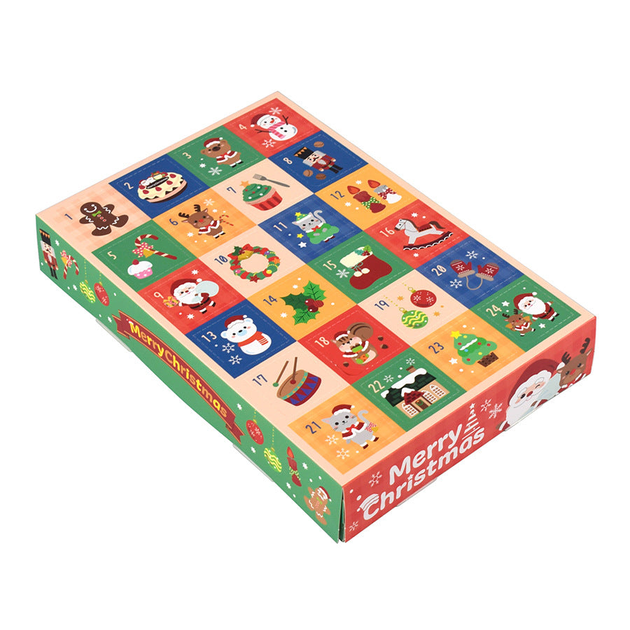 Christmas Advent Calendar Boxes with 24 Compartments, Set of 5