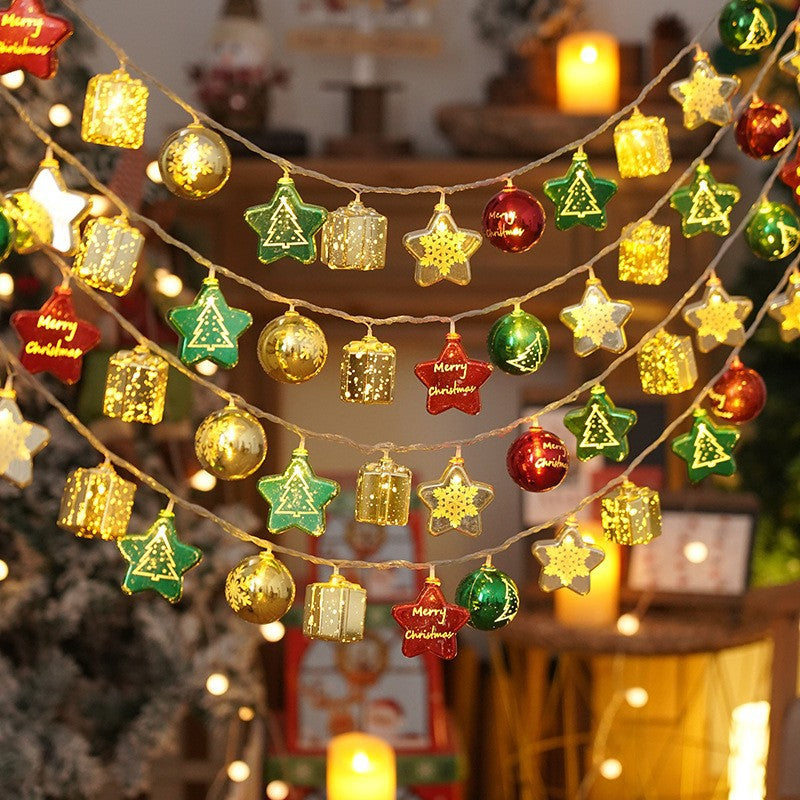 Christmas String Lights with LED Holiday Motif Shapes