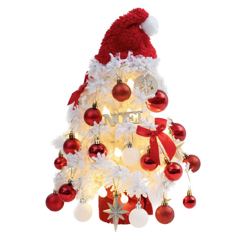 Mini Tabletop Artificial Christmas Tree with Ornaments, 50 cm