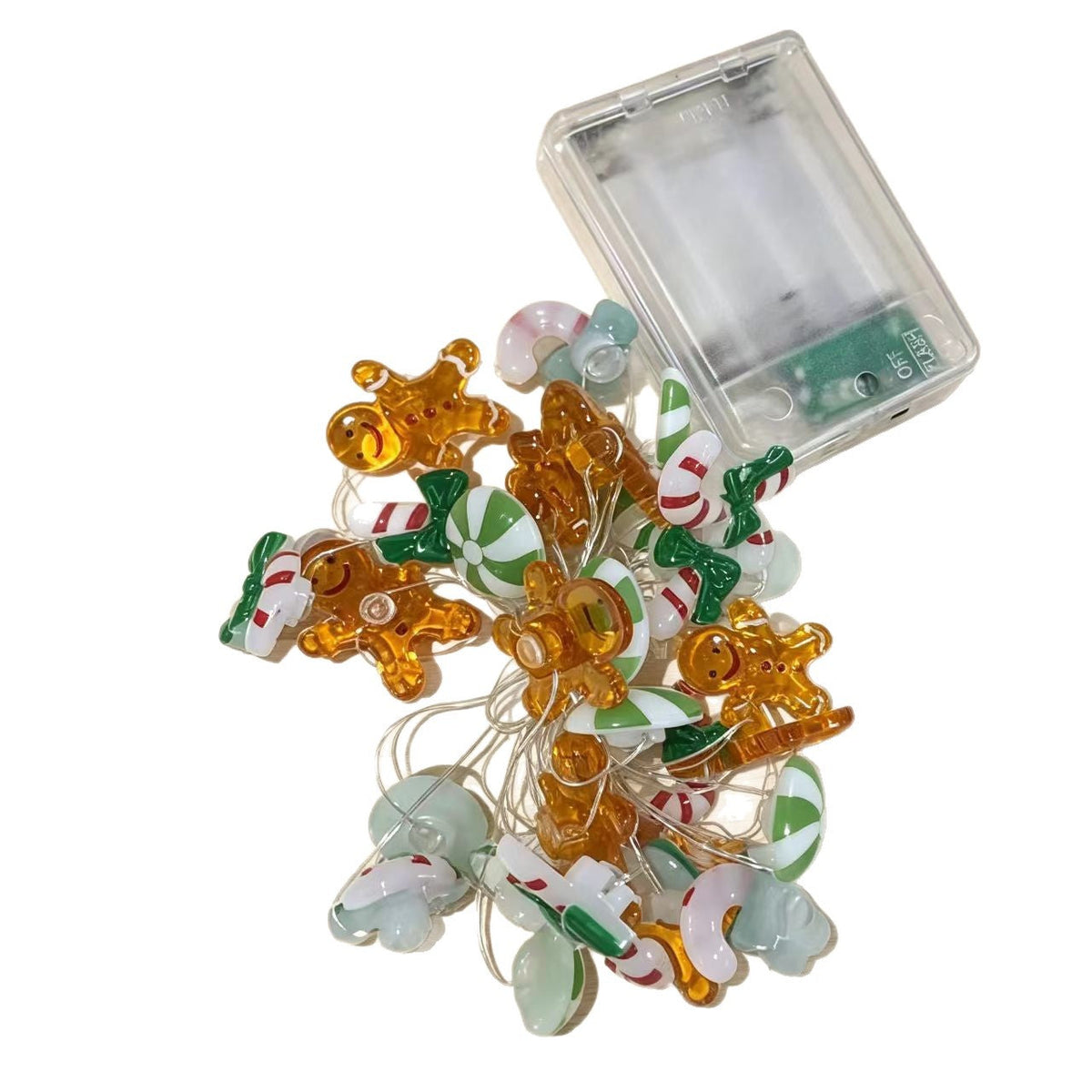 LED Christmas Tree String Lights with Copper Wire and Motifs
