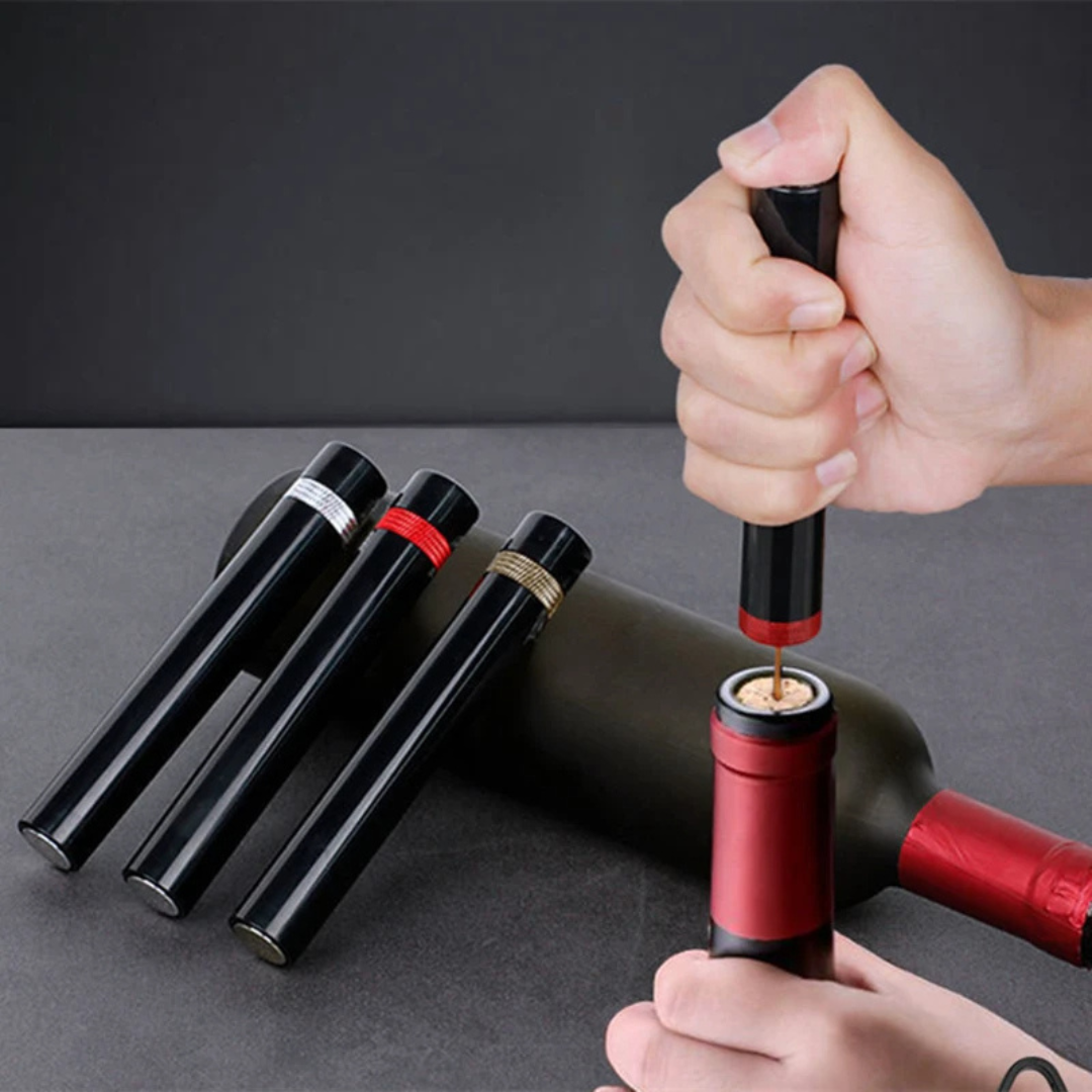 Air Pressure Wine Bottle Opener | Compact Manual Design | Removes Corks Cleanly Without Electricity