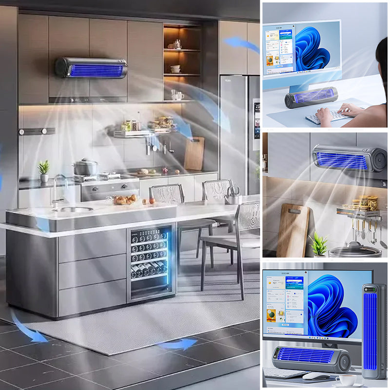 Wireless Rechargeable Air Cooler with Water-Based Cooling | Cordless Design | USB Recharge for Desk or Bedside Use