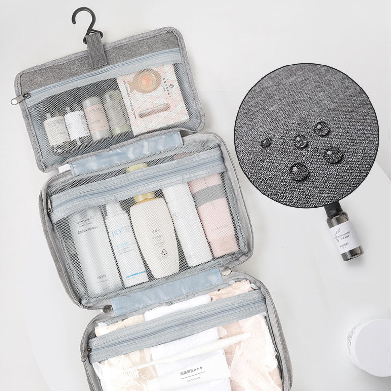 Cosmetic Organizer for Travel with Four Compartments | Padded, Water Resistant Shell | Packs Into a Suitcase or Backpack