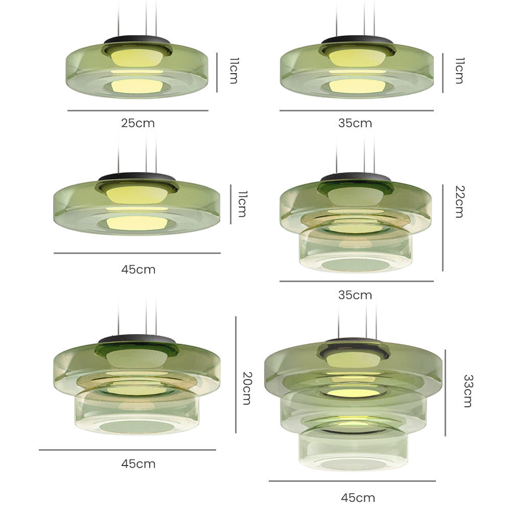 Bauhaus Glass Pendant Light | Smooth Geometric Shade | Ceiling-Suspended Lighting for Kitchens and Living Areas
