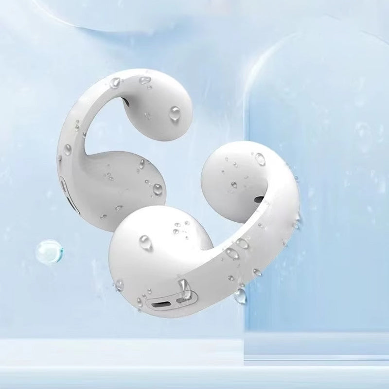 Wireless Earbuds with Clip-On Open-Ear Fit | Waterproof and Sweat-Resistant for Running and Gym Workouts