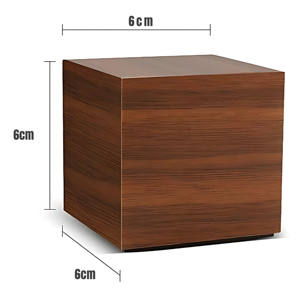 Wood Grain Digital Clock Cube for a Bedside Table | Snooze Button and Temperature Readout in Four Finishes
