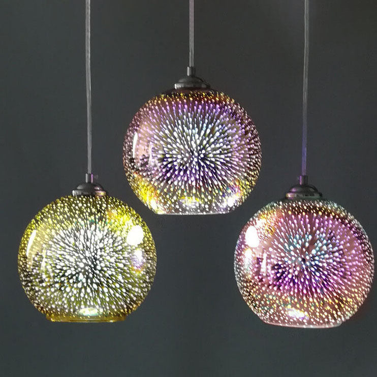 3D Firework Pendant Light | Layered Colorful Design | A Bold Ceiling Statement for Living Rooms and Dining Areas