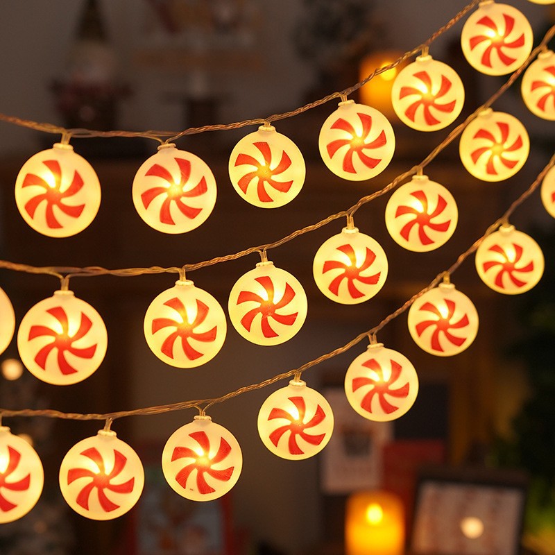 Christmas String Lights with LED Holiday Motif Shapes