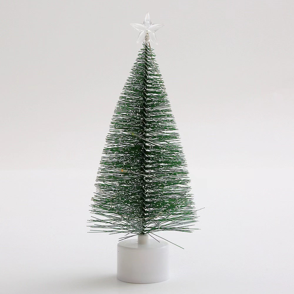 Mini LED Christmas Tree Decorations with Star Topper, 17 cm