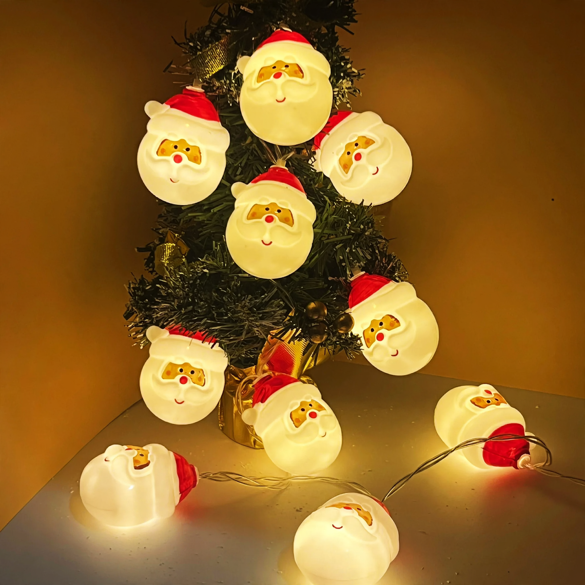 LED Christmas String Lights with Remote and Holiday Shapes