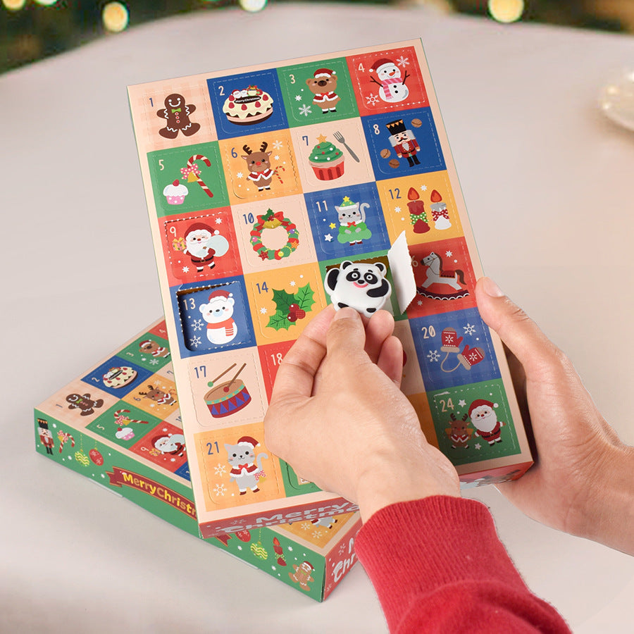 Christmas Advent Calendar Boxes with 24 Compartments, Set of 5
