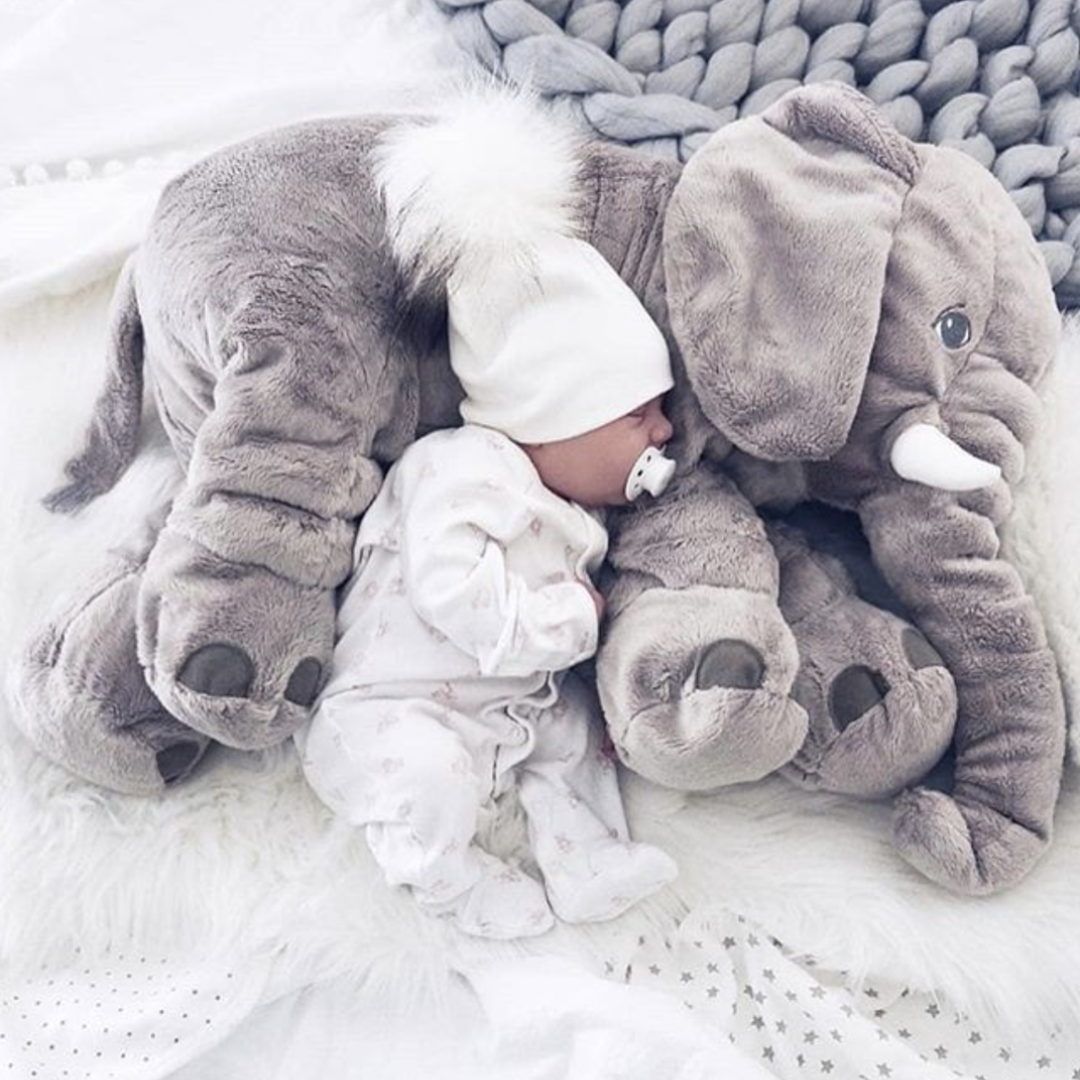 Plush Elephant Cushion with Soft Filled Interior | Lightweight Design | Decorative Pillow for Sofas, Beds, and Chairs