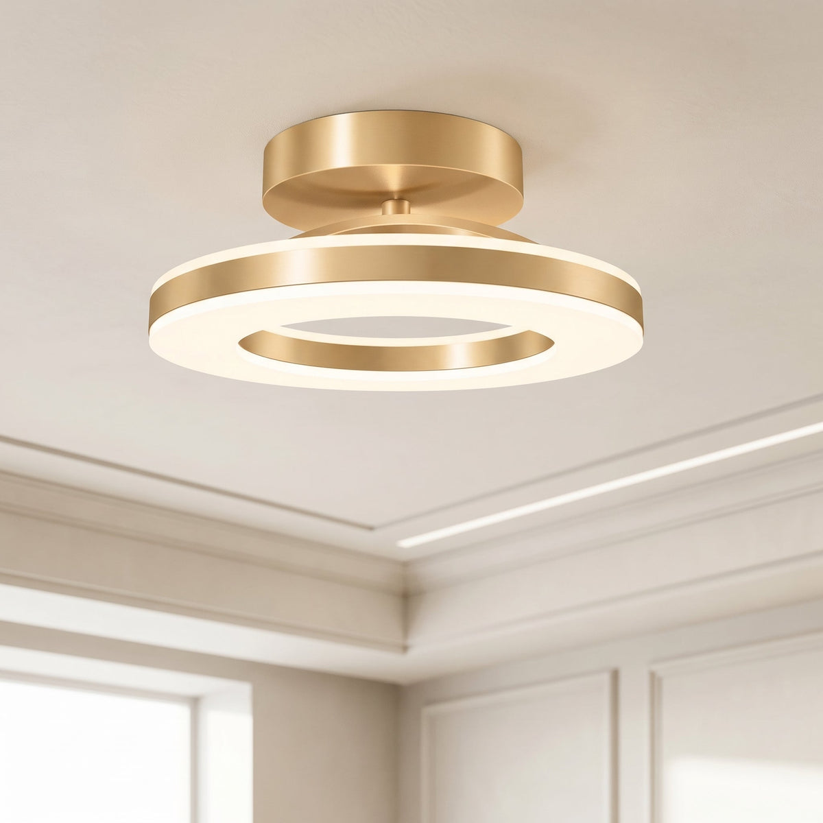 Modern LED Ceiling Light | 3 Sizes and 3 Finishes Available | Flush Mount with Cool, Warm, or 3-Color Switch