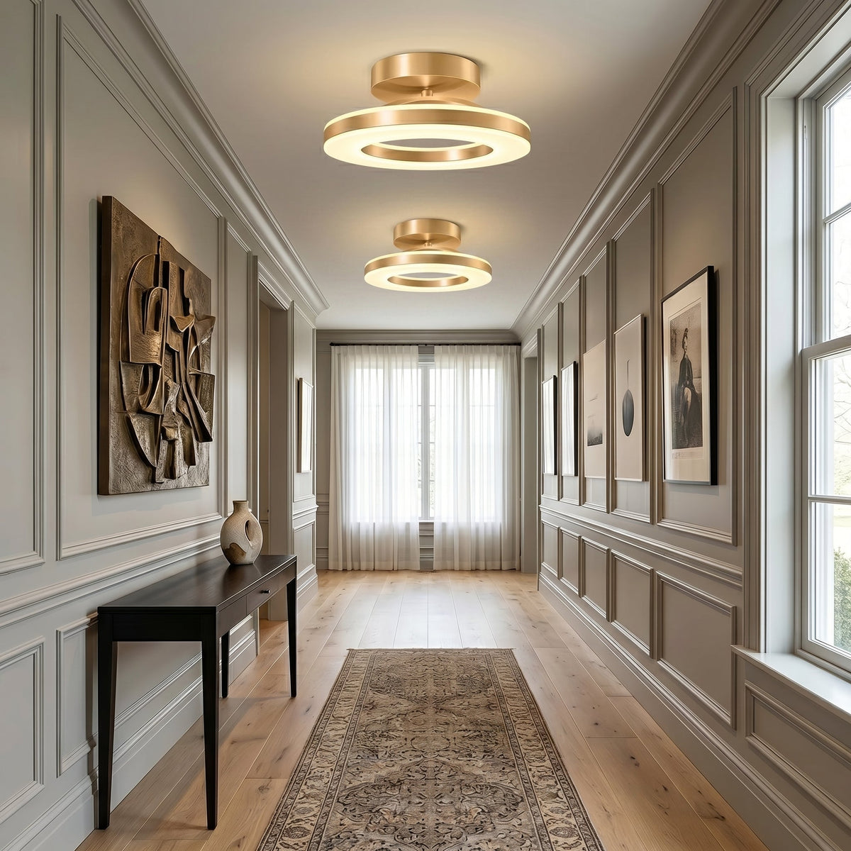 Modern LED Ceiling Light | 3 Sizes and 3 Finishes Available | Flush Mount with Cool, Warm, or 3-Color Switch